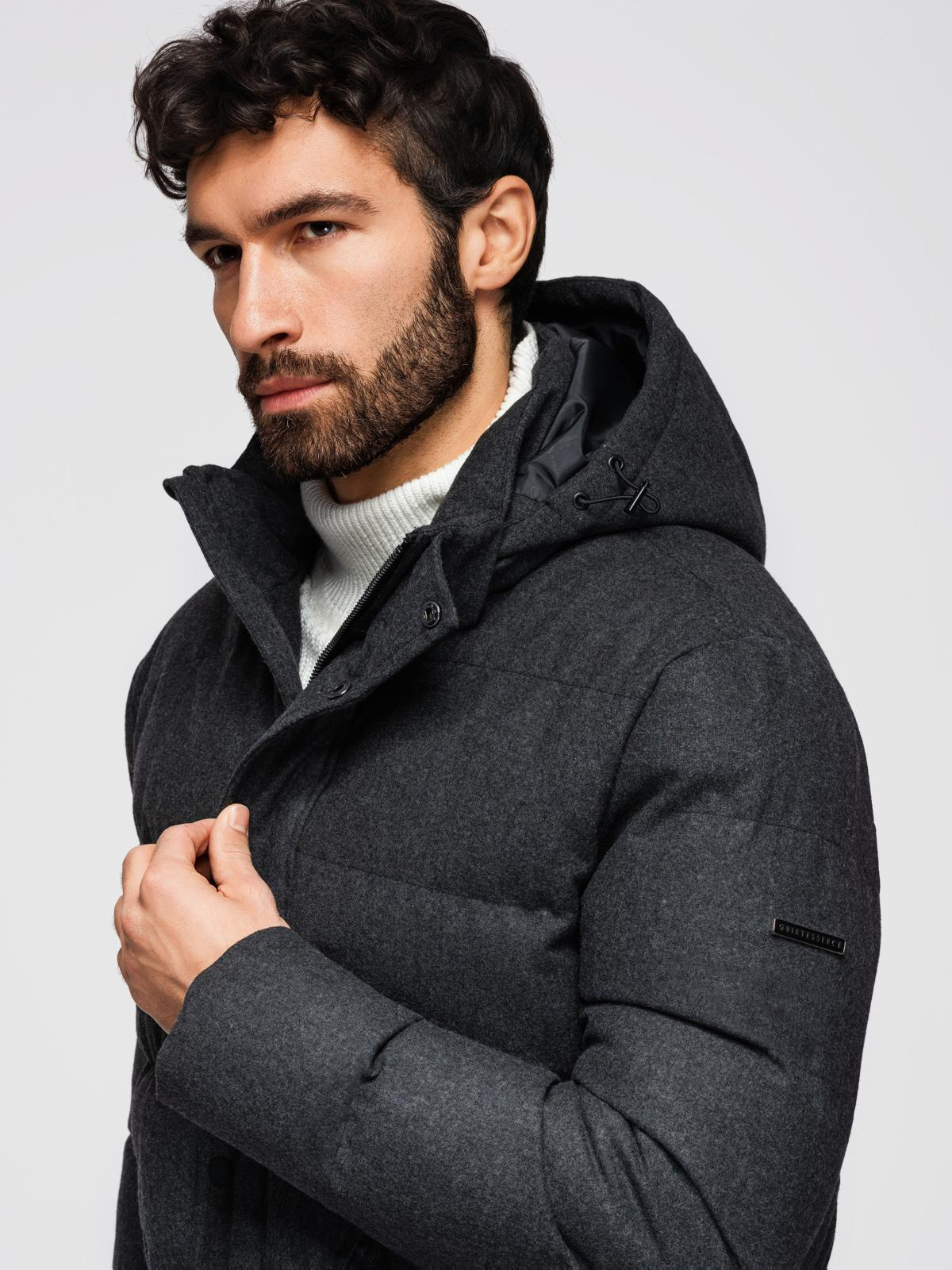 Meeste tepitud kapuutsiga jope Ombre Clothing - Image 10
