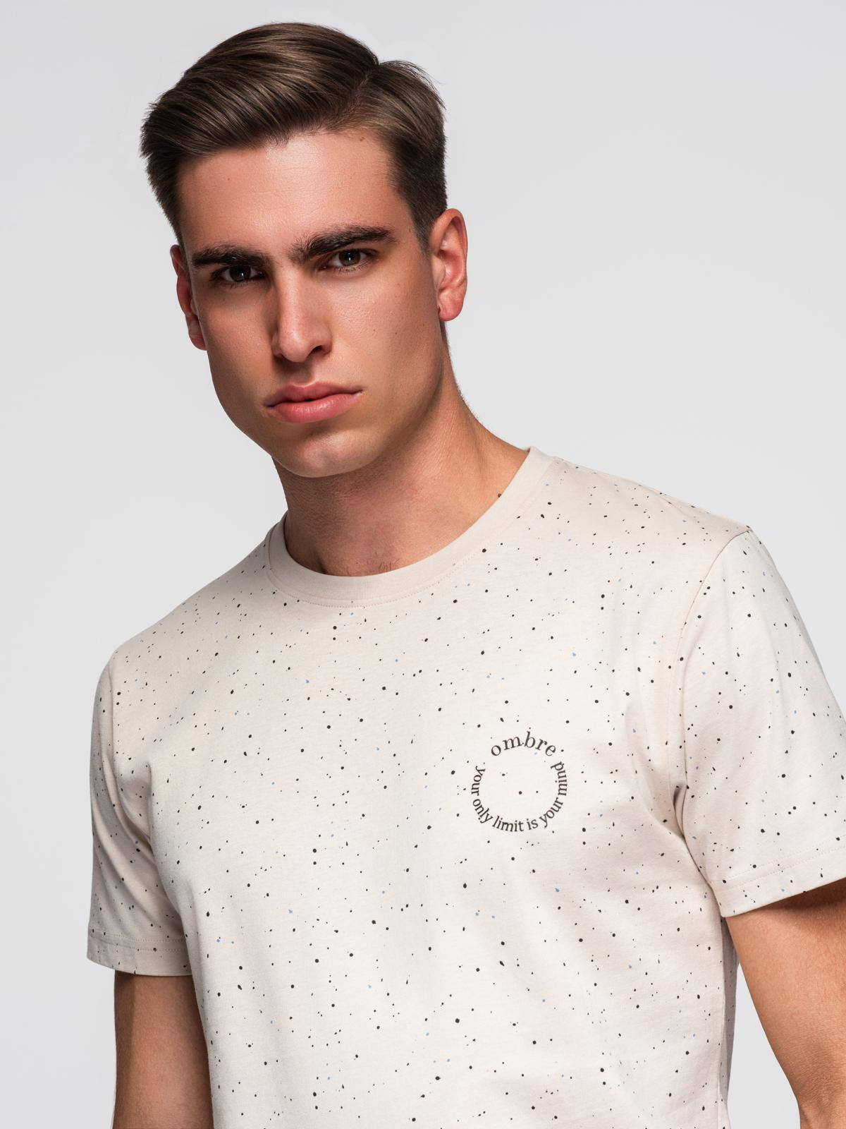 Meeste kammitud puuvillast trükimustriga T-särk Ombre Clothing - Image 1