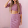 Naiste soonikkoes kaheosaline komplekt seeliku ja crop-top pluusiga - Thumbnail Image 4