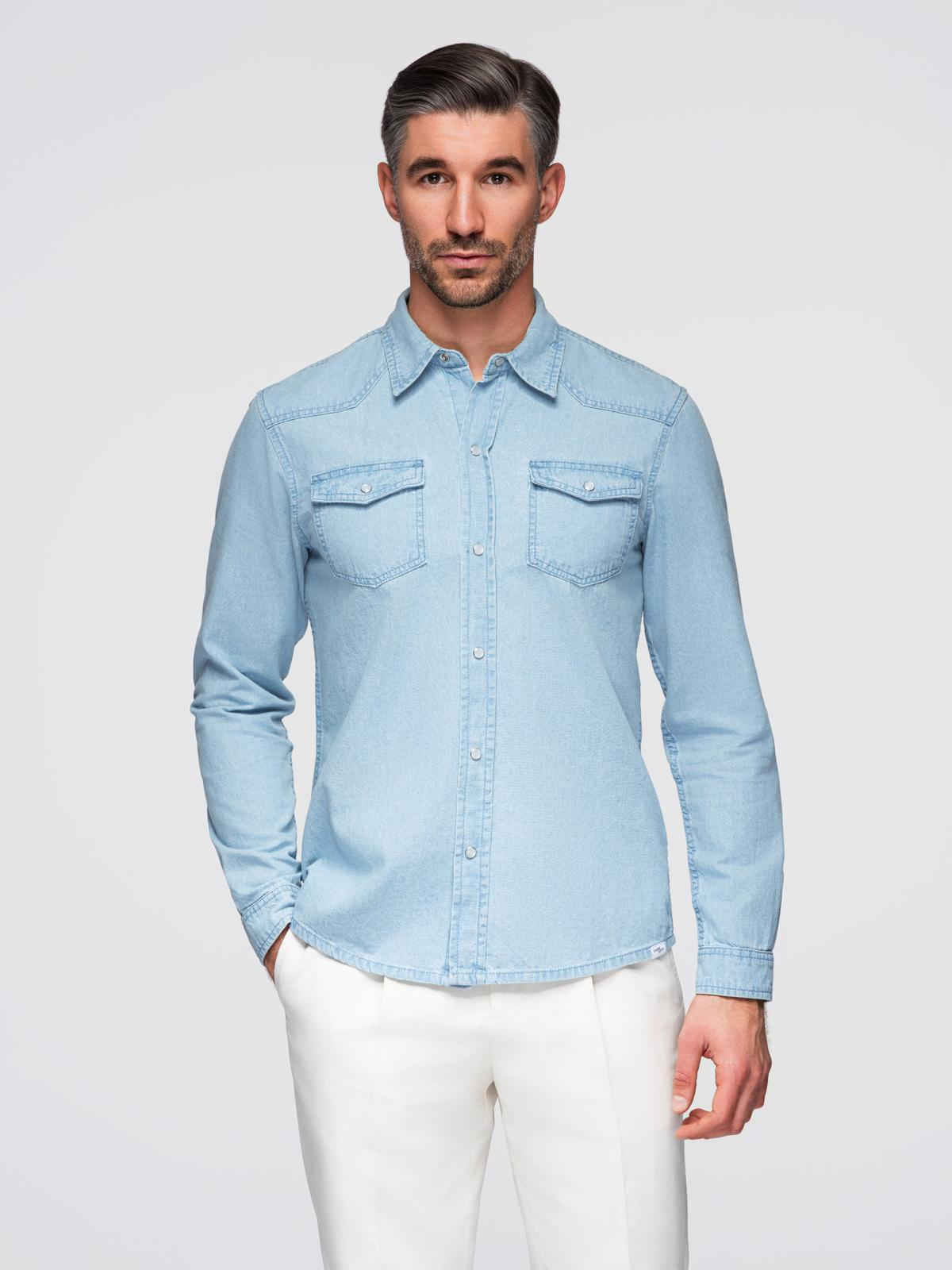 Ombre Clothing meeste teksasärk rinnataskutega - Image 4