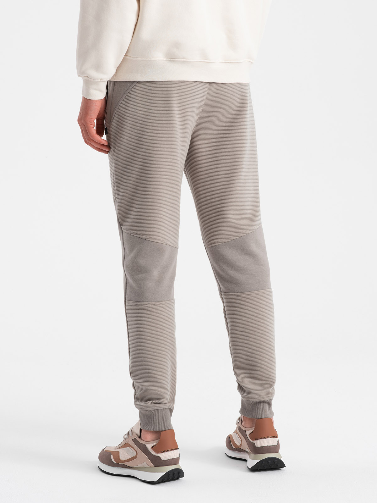 Ombre Clothing meeste dressipüksid ottomani kangast vahetükkidega - Image 23