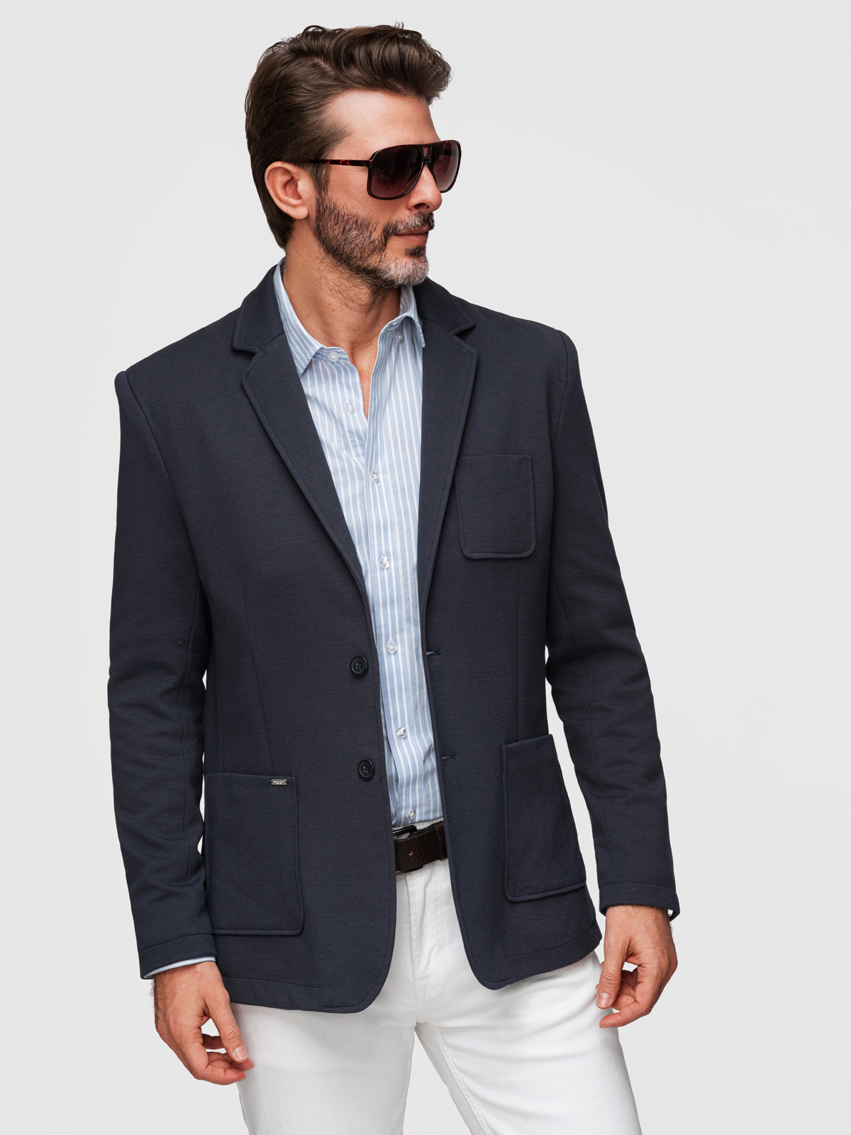 Meeste kitsa lõikega kootud bleiser Ombre Clothing - Image 21