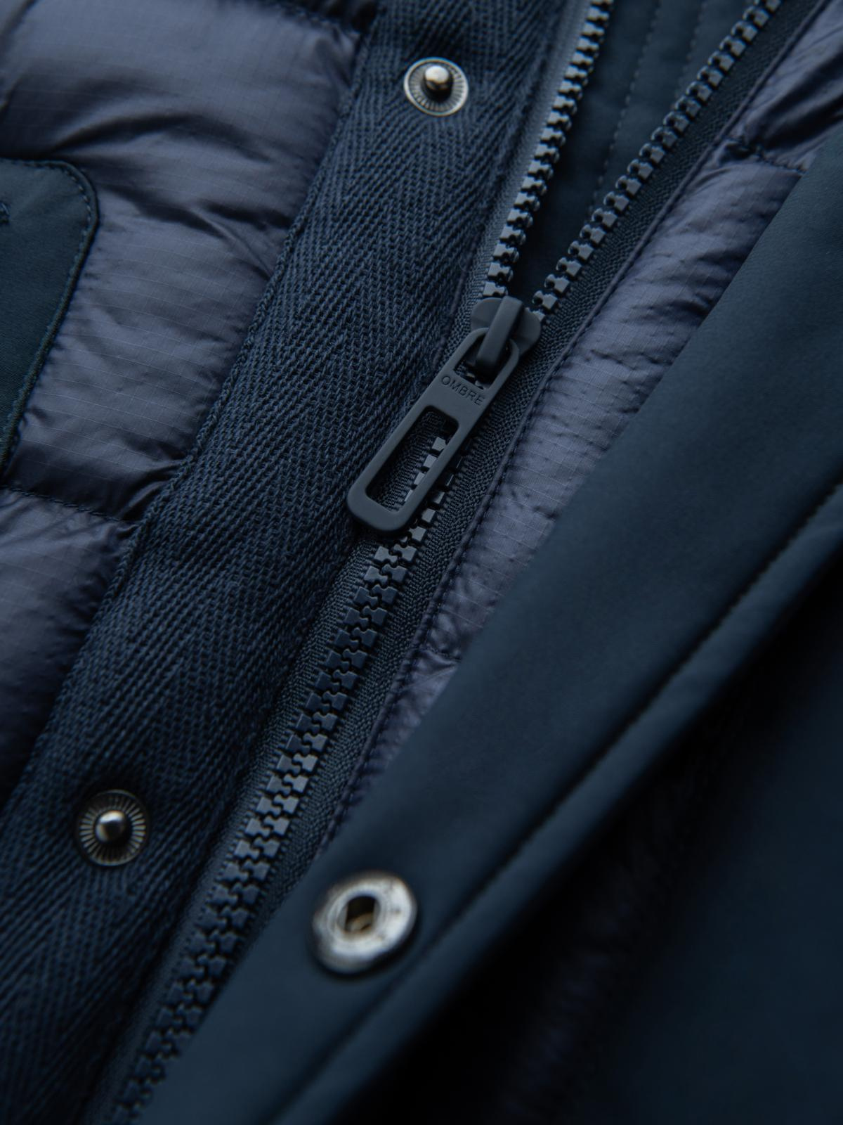 Meeste pikem tepitud talvejope kapuutsiga Ombre Clothing - Image 48