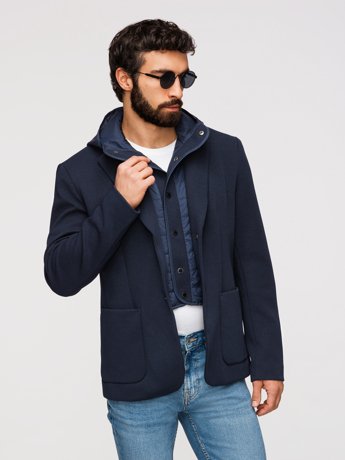 Ombre Clothing meeste pintsak-jakk eemaldatava kapuutsiga - Image 27