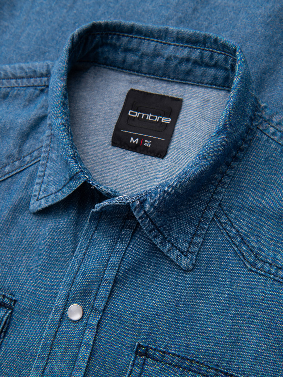 Ombre Clothing meeste teksasärk rinnataskutega - Image 16