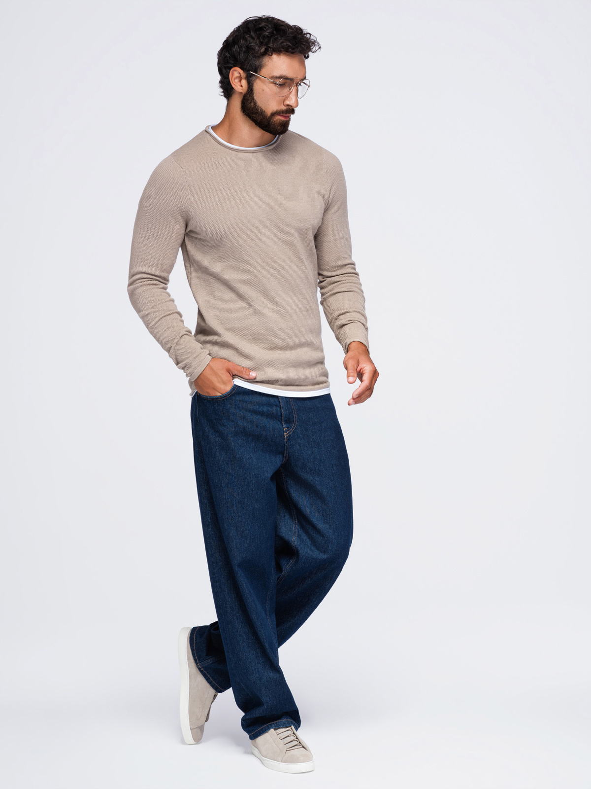 Meeste puuvillane ümara kaelusega kampsun Ombre Clothing - Image 29