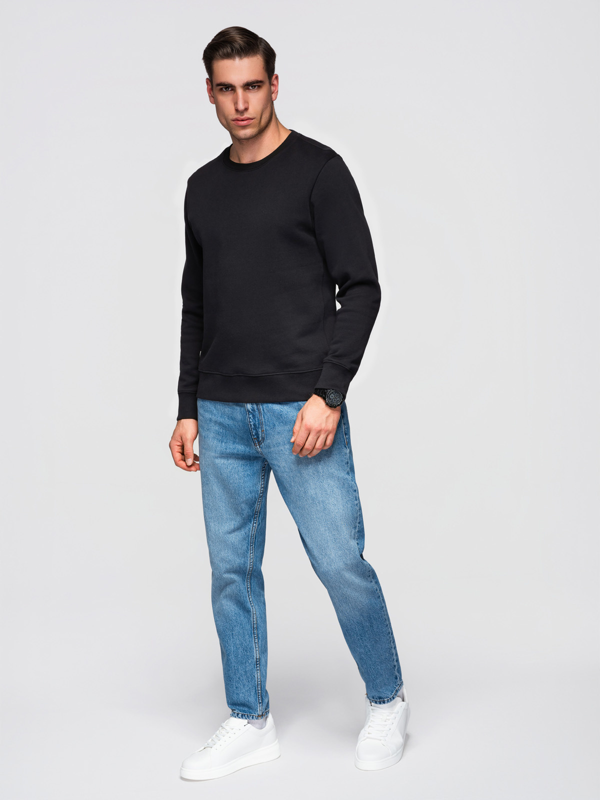 Meeste puuvillane dressipluus ümara kaelusega Ombre Clothing - Image 32