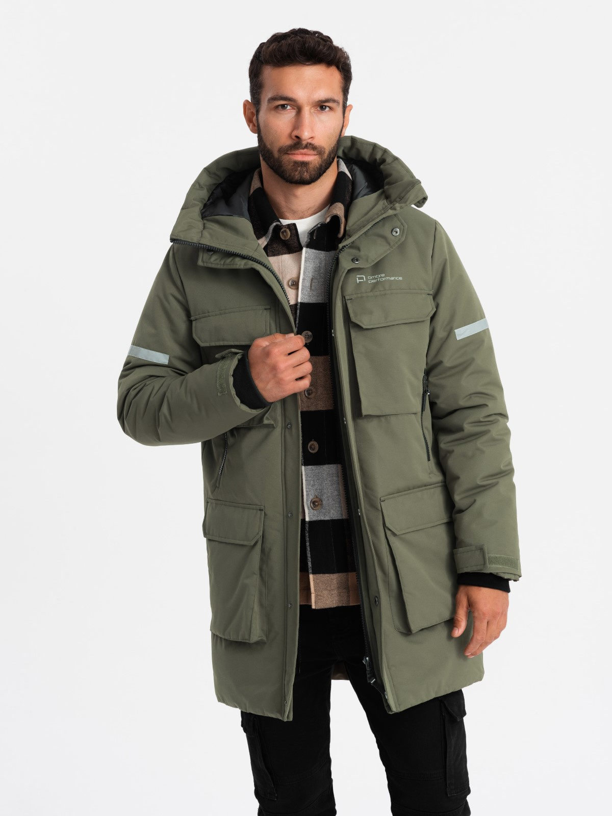 Ombre Clothing meeste kapuutsiga talvejope - Image 44