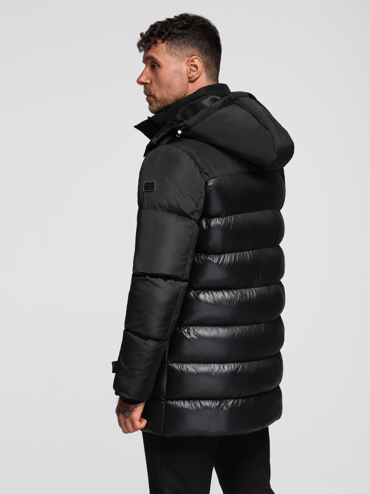 Ombre Clothing meeste tepitud talvejope kapuutsiga - Image 7