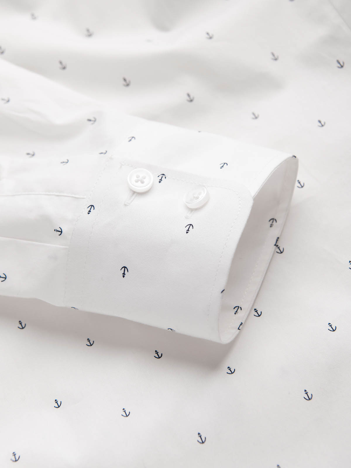klassikaline meeste puuvillane ankrutega slim fit särk - valge v3 om-shcs-0156 - Image 8