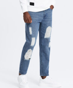 Ombre Clothing meeste teksapüksid kulutatud detailidega