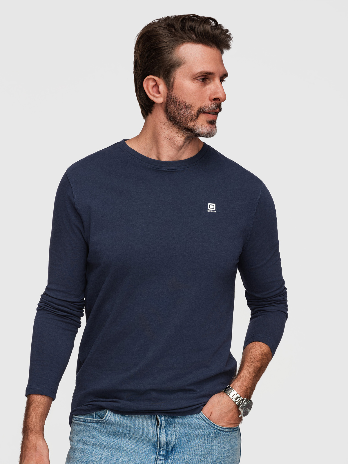 Meeste pikkade varrukatega T-särk Ombre Clothing - Image 10