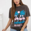 Naiste puuvillane T-särk trükiga Miami - Thumbnail Image 9