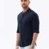 Meeste pikkade varrukatega särk püstkraega Ombre Clothing - Thumbnail Image 19