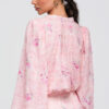 Ombre Clothing naiste lühike ažuurse mustriga pluus - Thumbnail Image 3