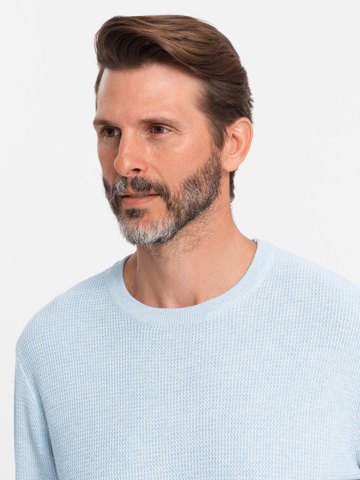 Ombre Clothing meeste kootud kampsun ümara kaelusega - Image 2