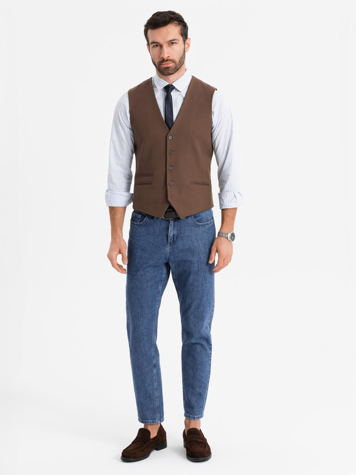 Meeste ülikonnavest nööpidega Ombre Clothing - Image 13