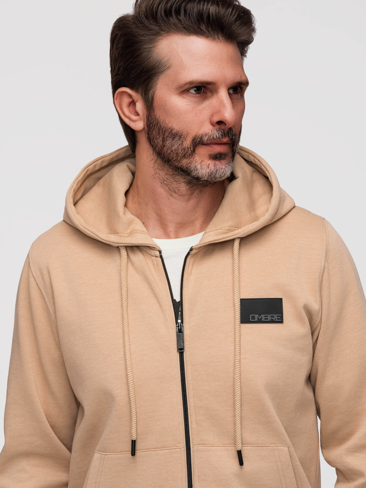 Meeste tõmblukuga kapuutsiga dressipluus Ombre Clothing - Image 12