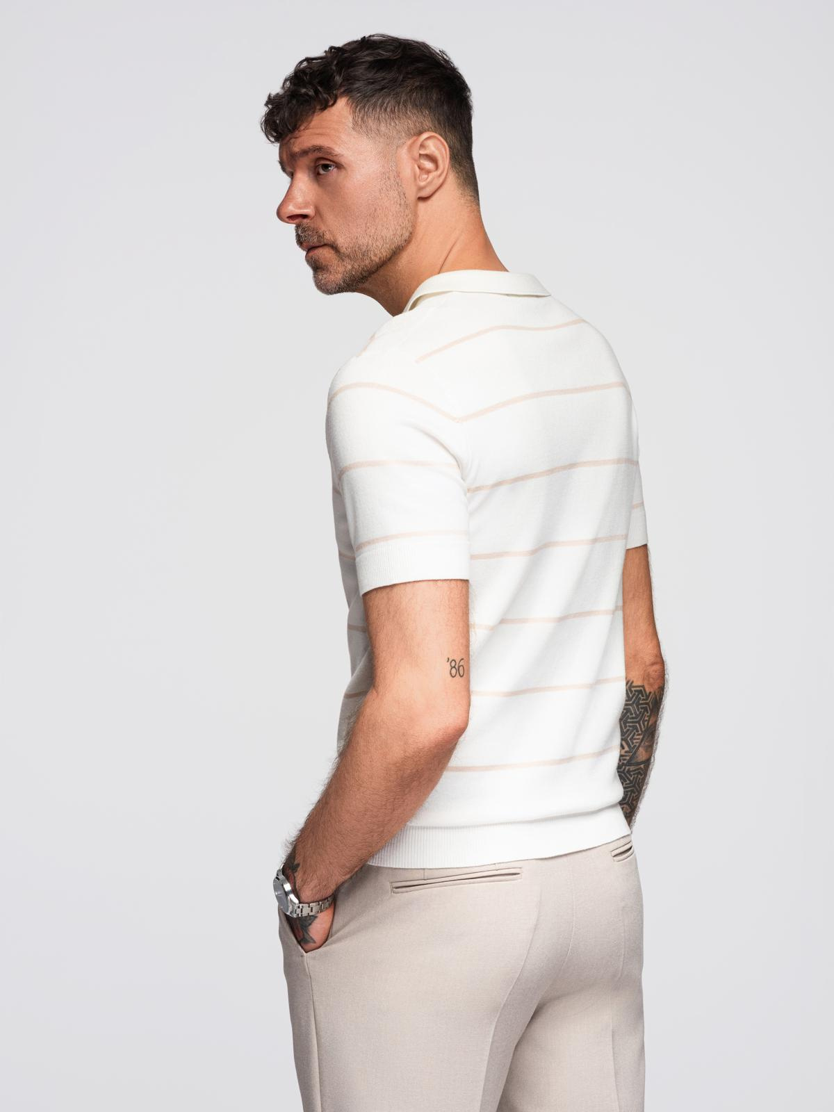 Meeste kootud triibuline polosärk Ombre Clothing - Image 23