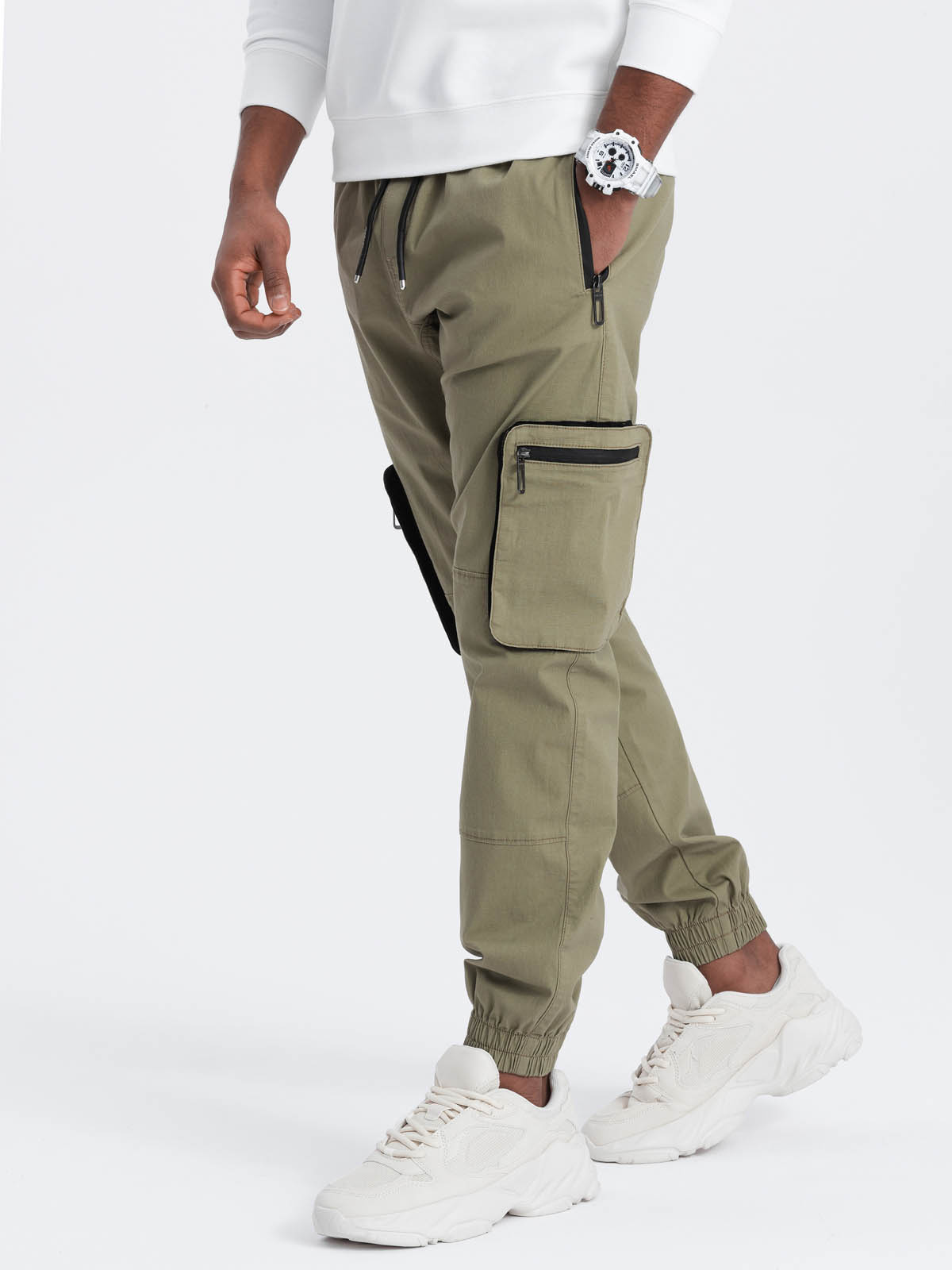 Meeste cargo-stiilis dressipüksid Ombre Clothing - Image 67
