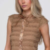 Naiste lühike pitsdetailidega pluus Ombre Clothing - Thumbnail Image 17