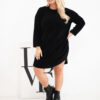 Kesi vabalt langev velvetist tuunika-kleit - Thumbnail Image 14