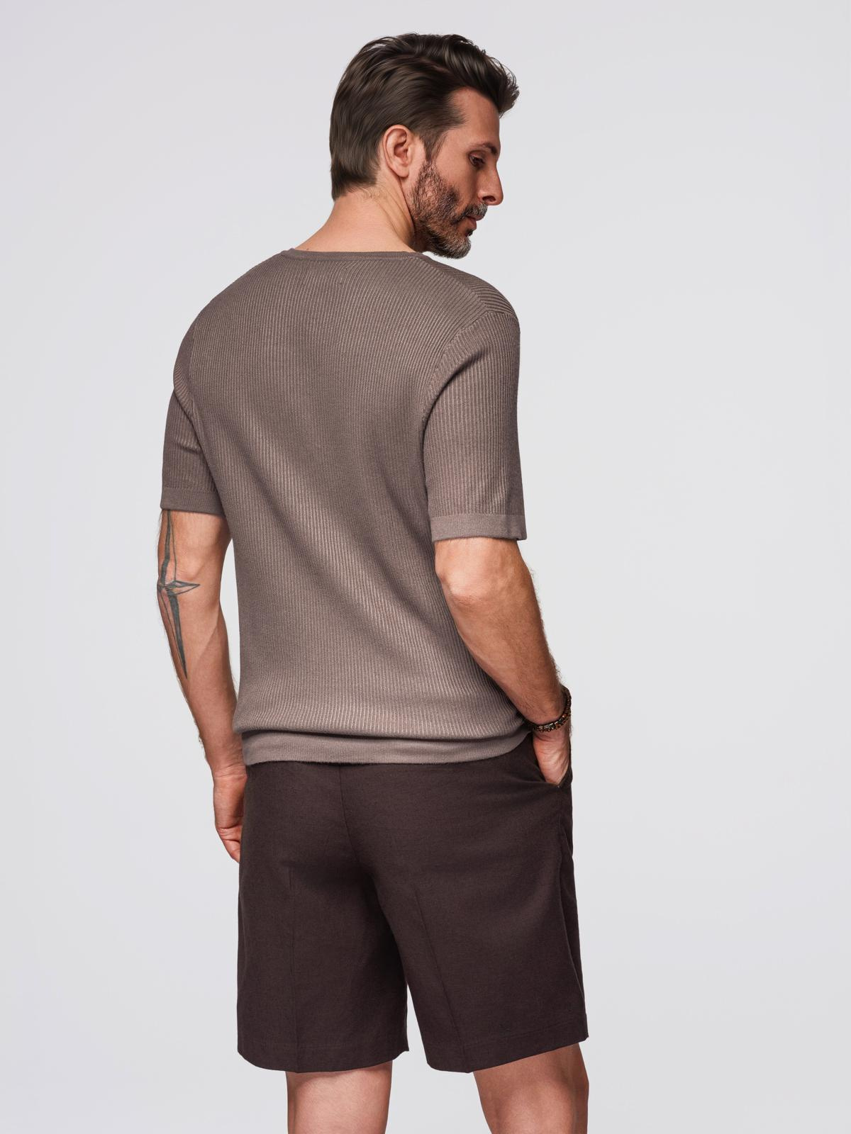 Meeste nööbitava kaelusega lühikeste varrukatega särk Ombre Clothing - Image 21