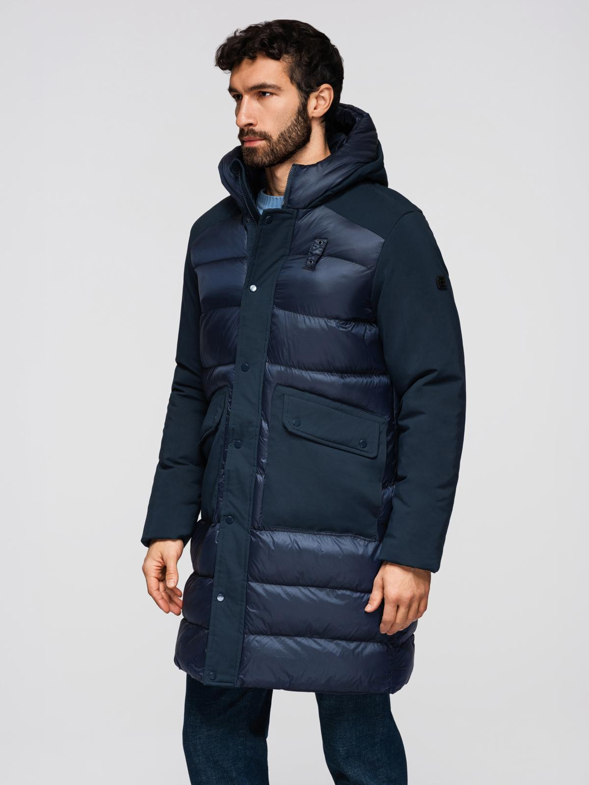 Meeste pikem tepitud talvejope kapuutsiga Ombre Clothing - Image 41