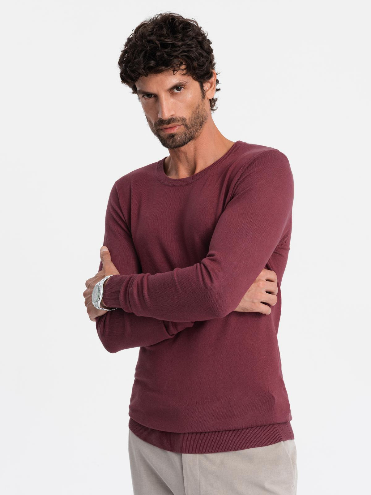 Ombre Clothing klassikaline ümara kaelusega meeste kampsun - Image 47