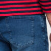 Ombre Clothing meeste teksalühikesed püksid nööriga vöökohaga - Thumbnail Image 14