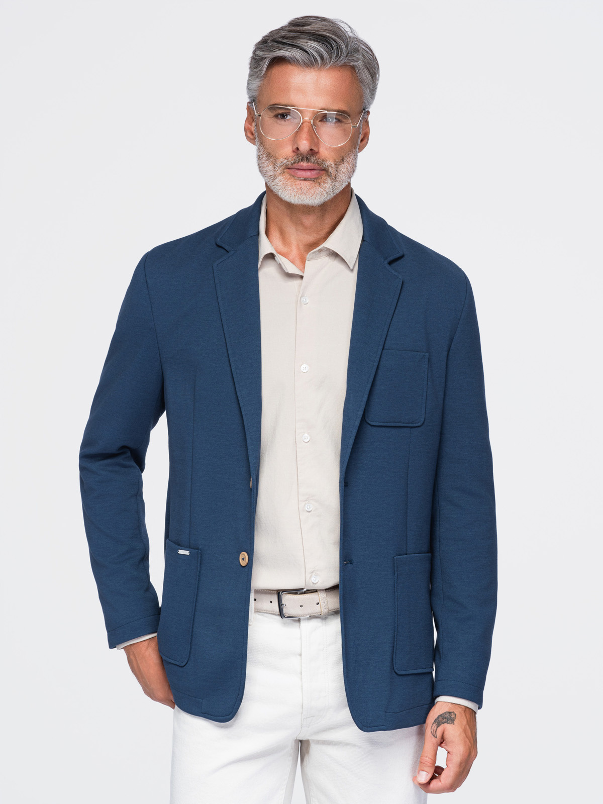 Meeste kitsa lõikega kootud bleiser Ombre Clothing - Image 50