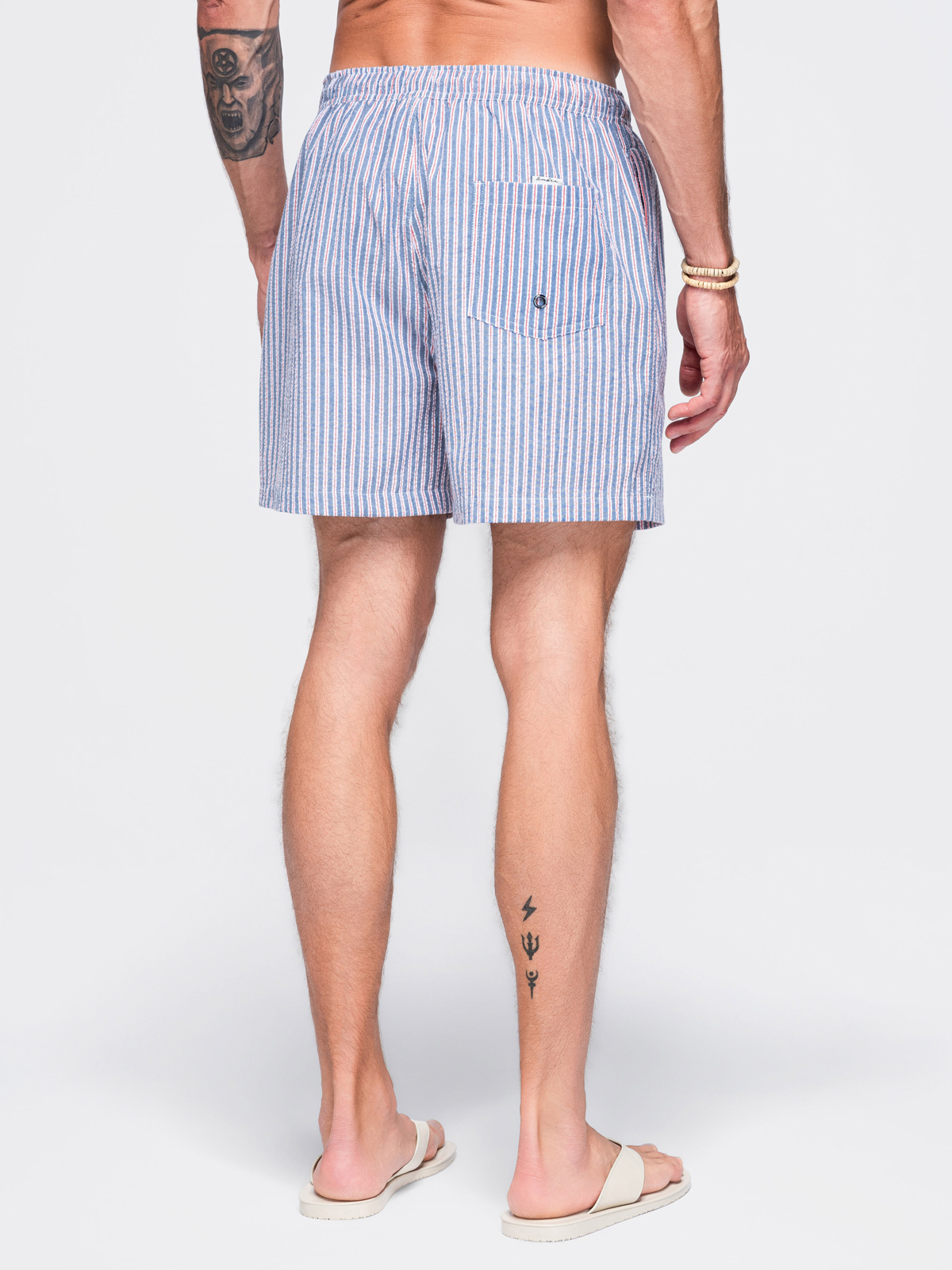 Meeste triibulised ujumispüksid Ombre Clothing seersucker-kangast - Image 5