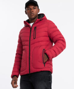 Ombre Clothing meeste tepitud kapuutsiga jope