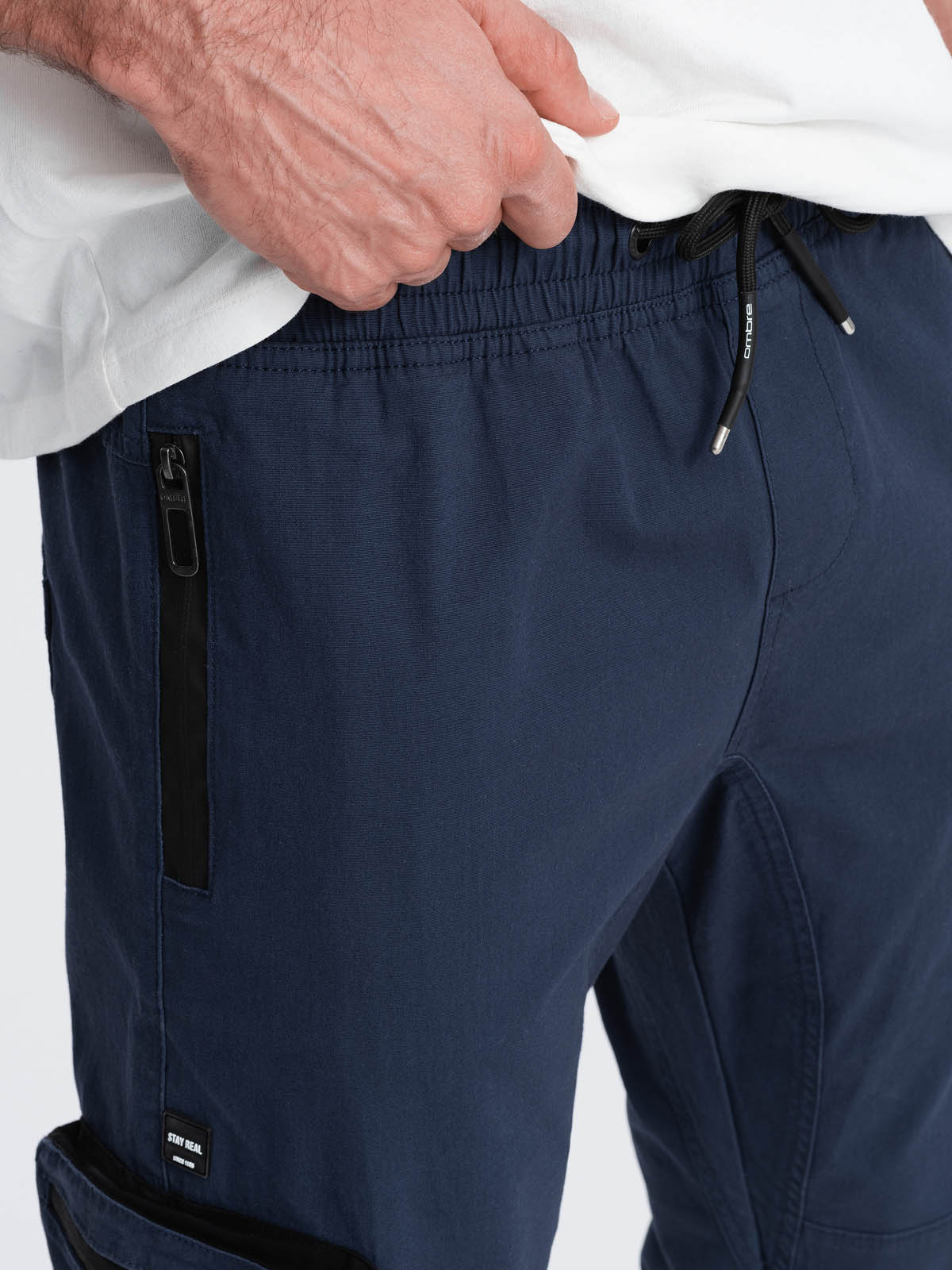 Meeste cargo-stiilis dressipüksid Ombre Clothing - Image 3