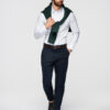 Ombre Clothing meeste pikkade käistega triiksärk - Thumbnail Image 3