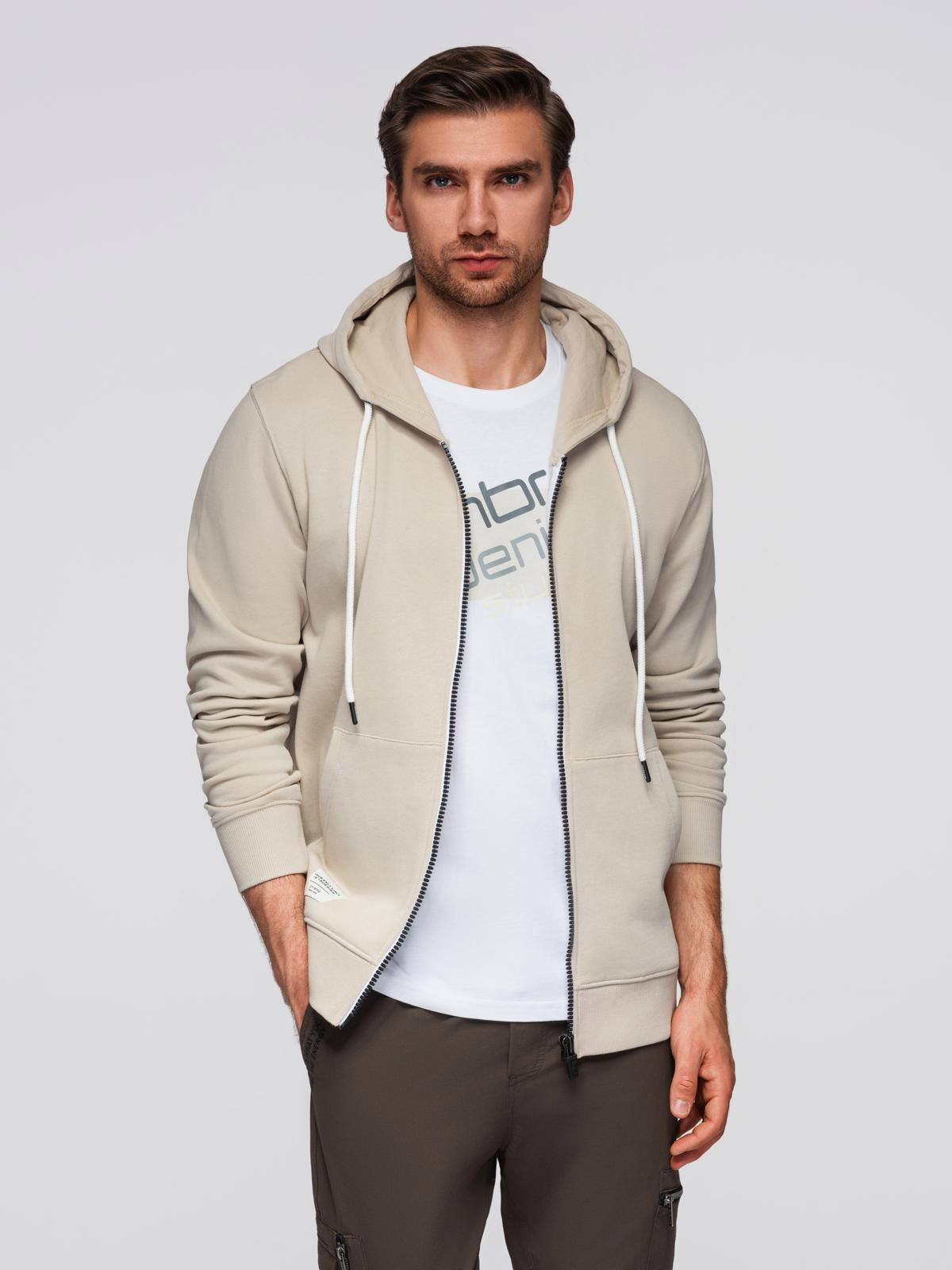 Ombre Clothing meeste lukuga kapuutsiga dressipluus - Image 1