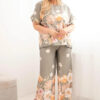 Naiste pluss-suuruses kaheosaline lillemustriga komplekt - Thumbnail Image 2