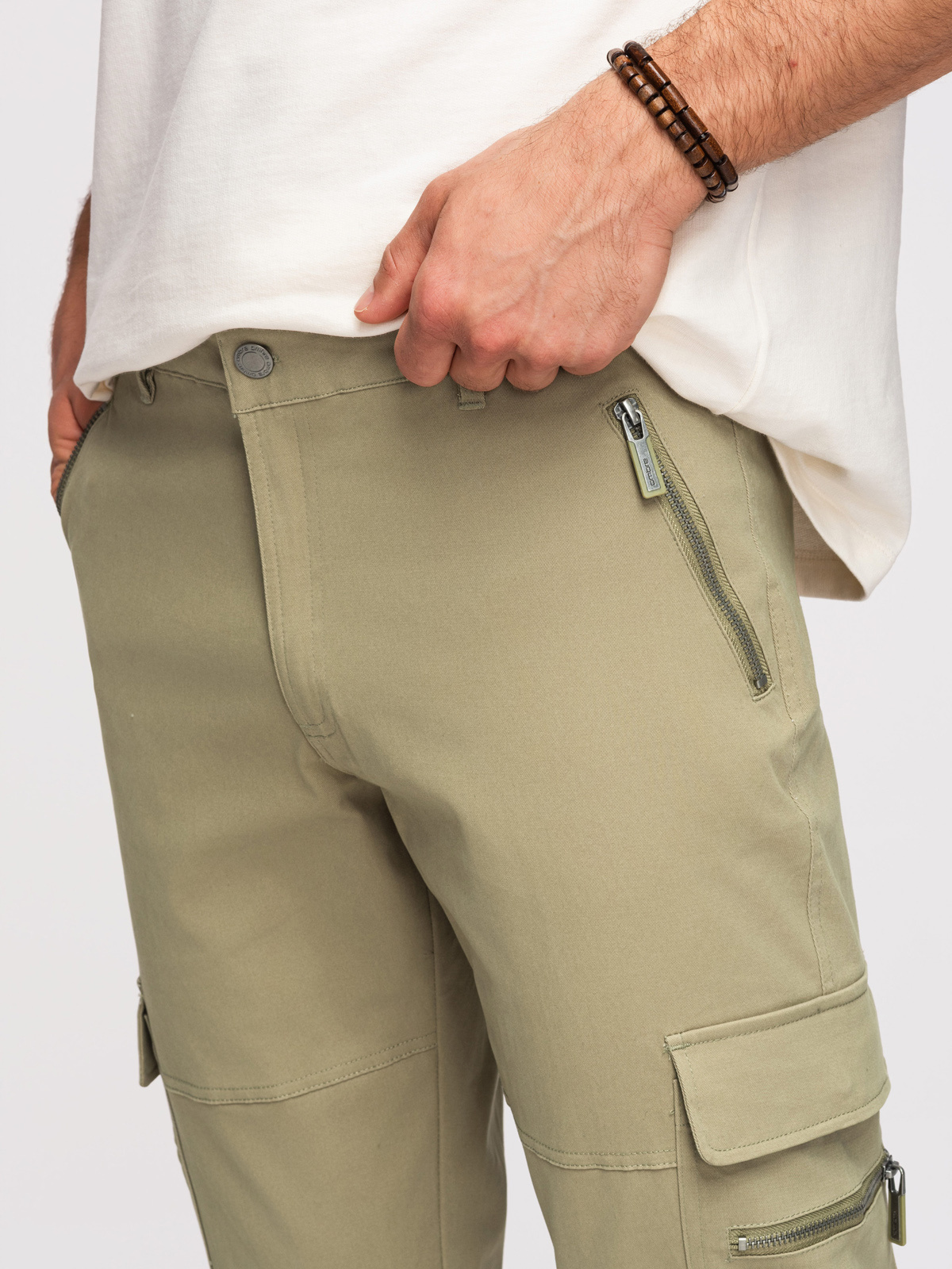 Meeste sirge lõikega cargo-püksid Ombre Clothing - Image 4