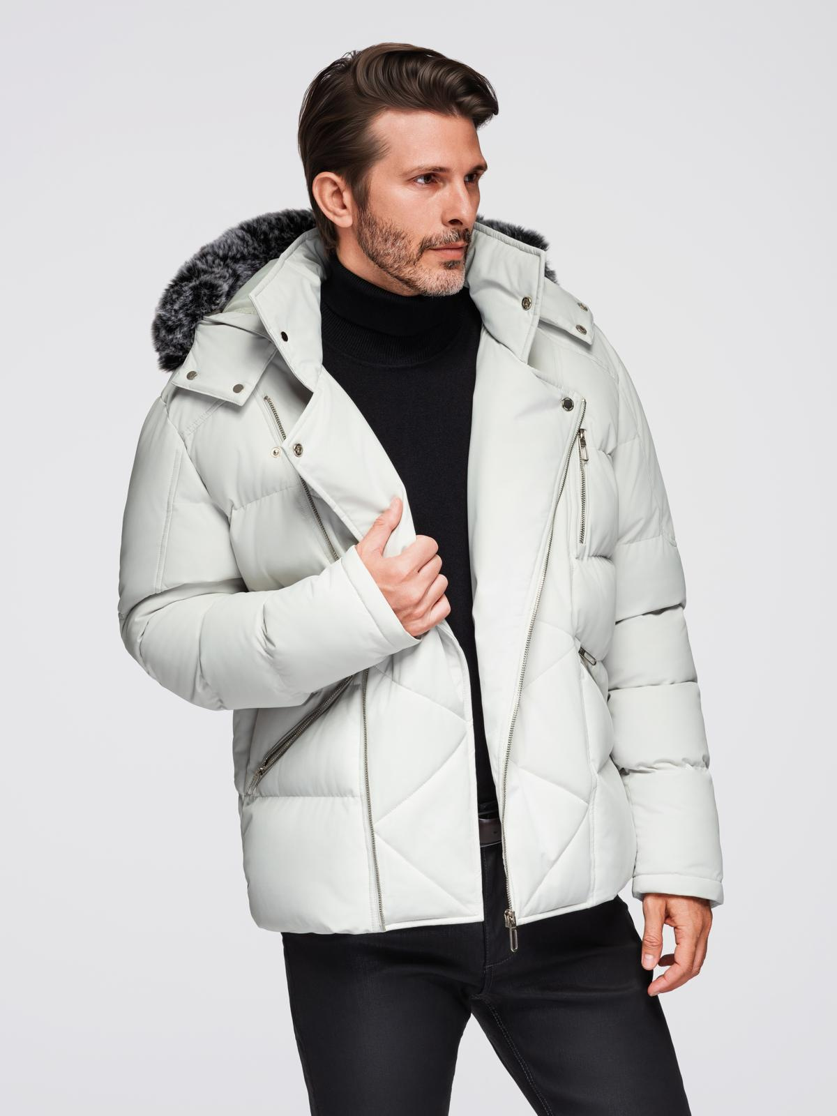 Meeste tepitud talvejakk kapuutsiga Ombre Clothing - Image 19