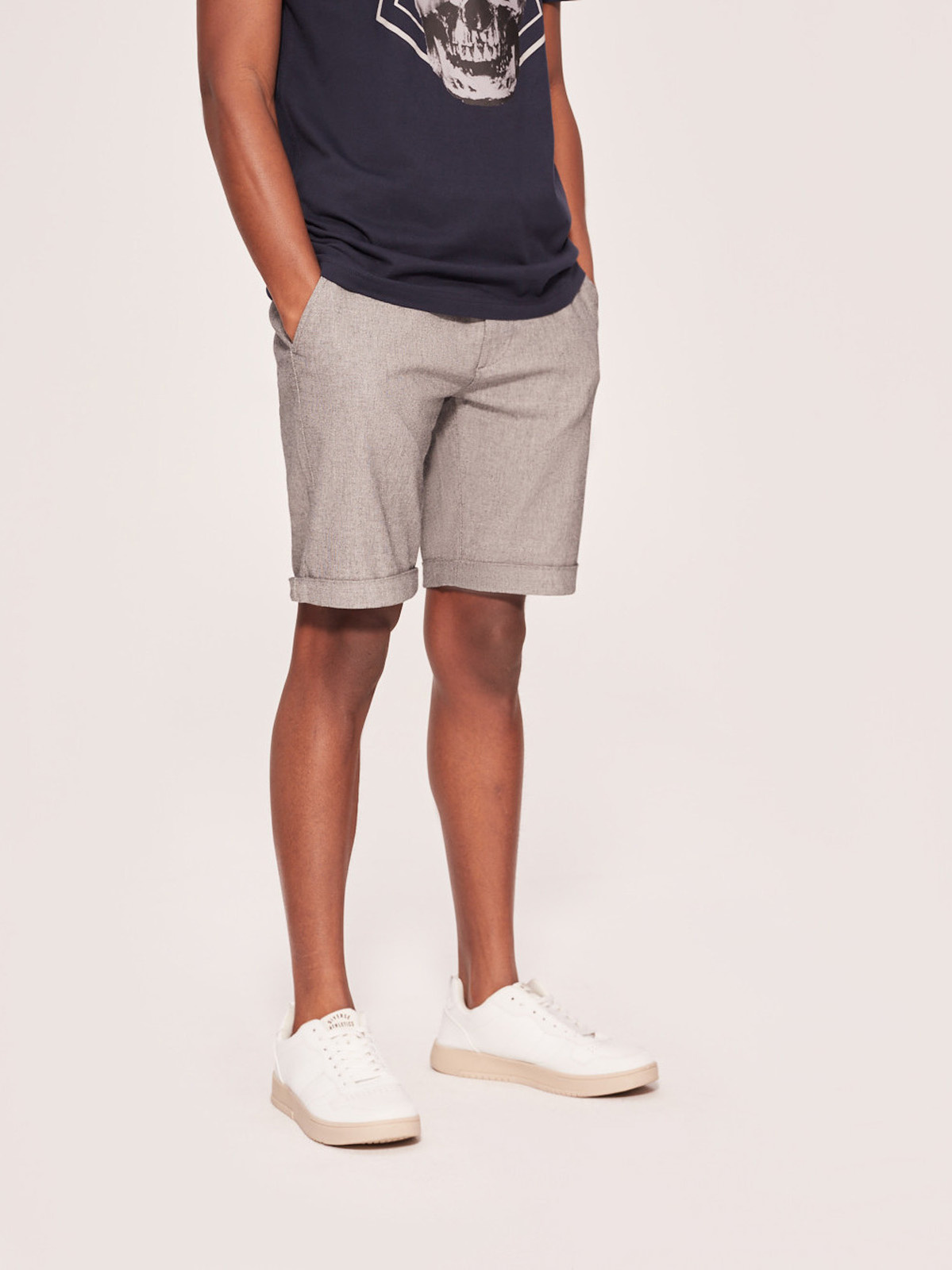 meeste lühikesed püksid prem shorts w426 - hall melanž - Image 3