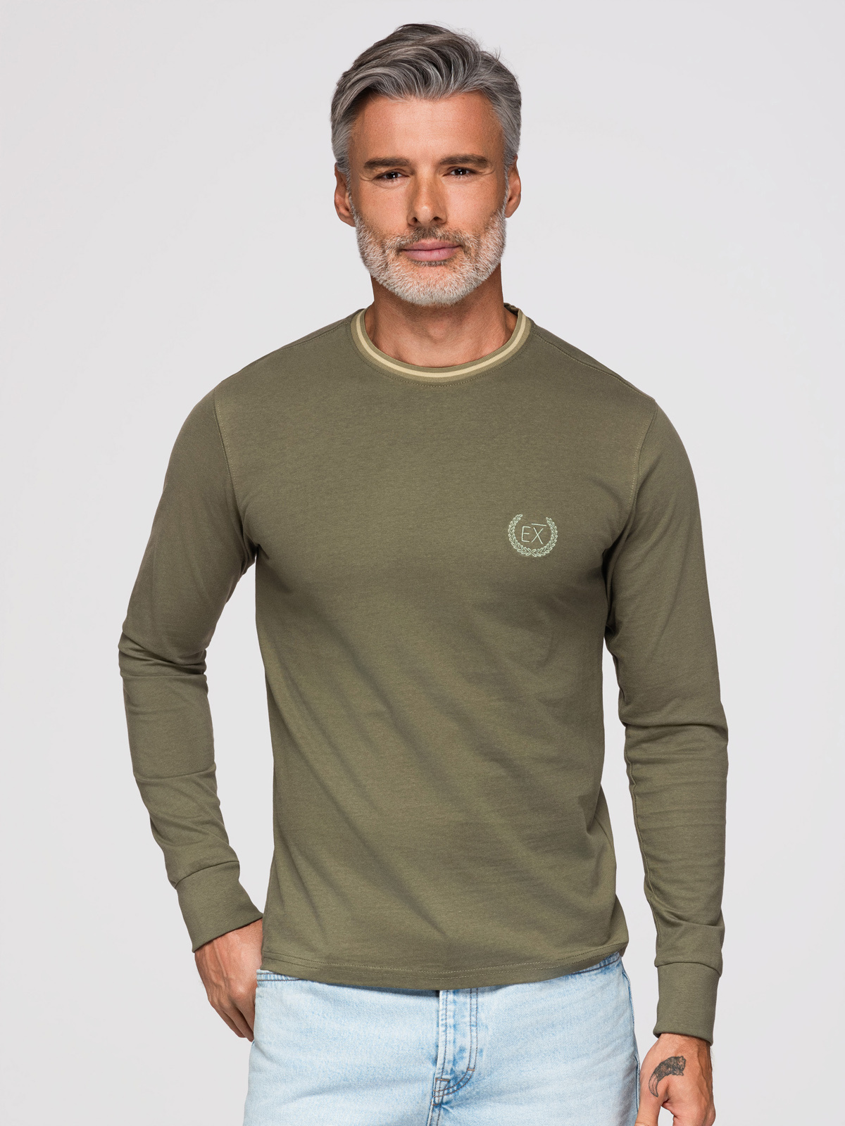 Ombre Clothing meeste pika varrukaga puuvillane särk - Image 1