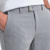 elegantsed klassikalise lõikega meeste chino püksid - helehall v1 om-pacp-0191 - Thumbnail Image 3
