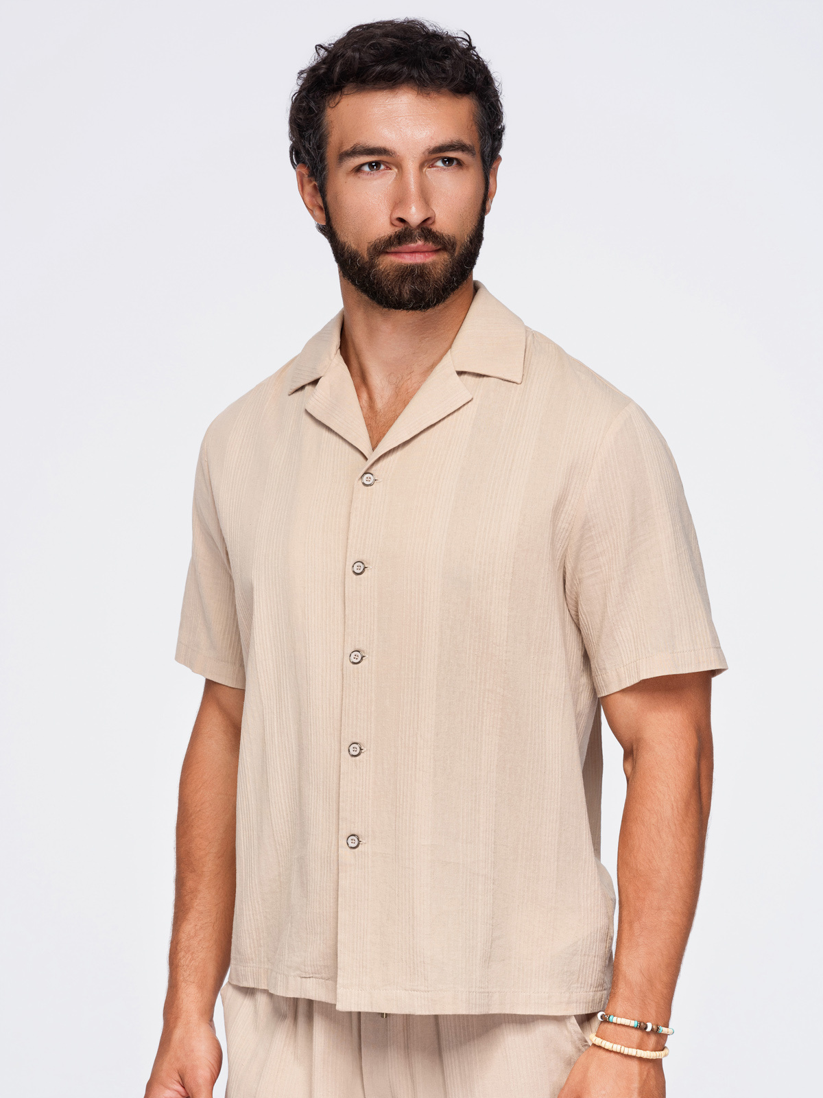 Meeste puuvillane lühikeste varrukatega särk Ombre Clothing - Image 5