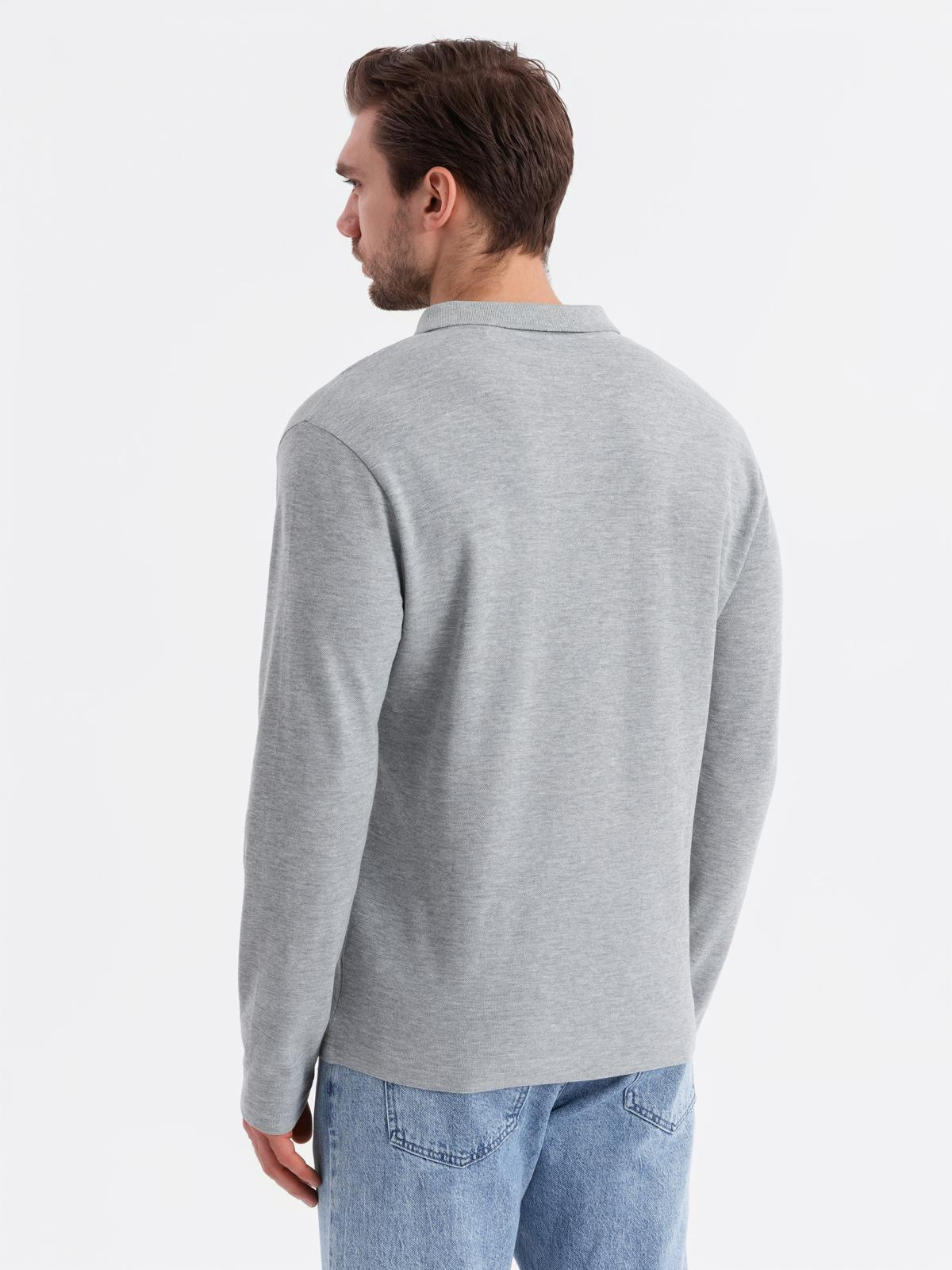 Meeste pikkade varrukatega polosärk Ombre Clothing - Image 21