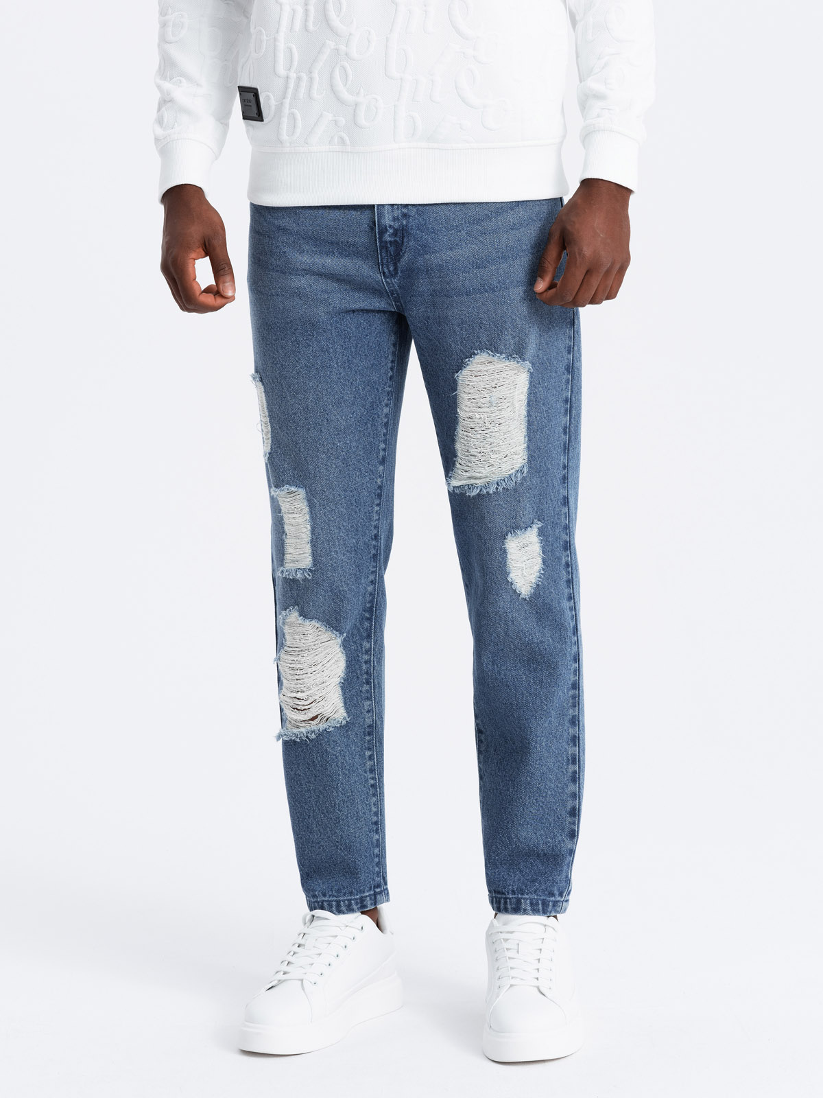 Ombre Clothing meeste teksapüksid kulutatud detailidega - Image 3