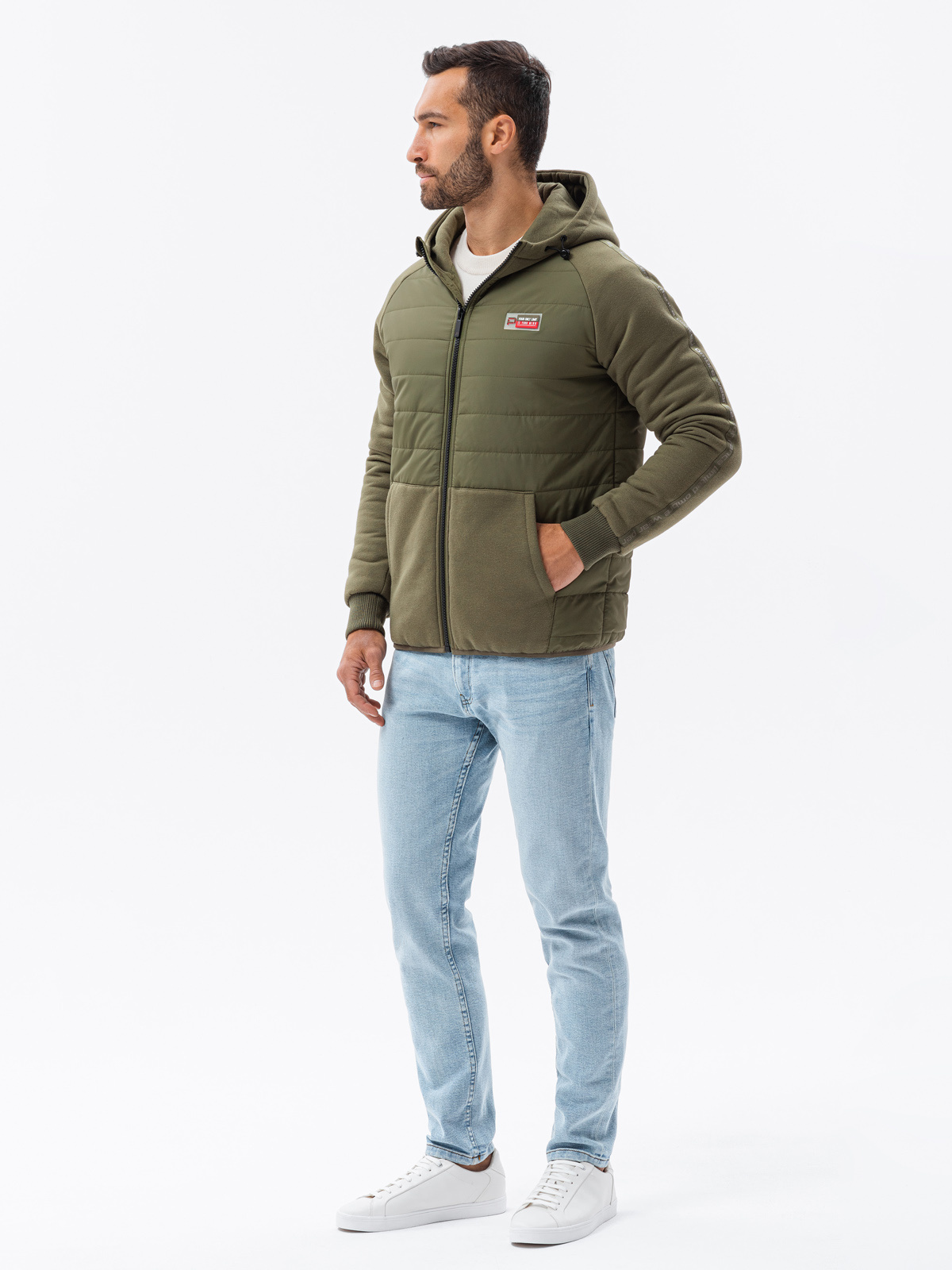Ombre Clothing meeste kapuutsiga hübriidjope - Image 3