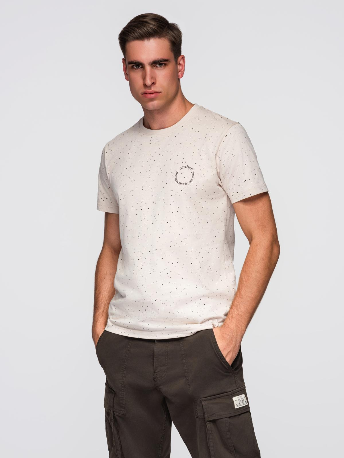 Meeste kammitud puuvillast trükimustriga T-särk Ombre Clothing - Image 4