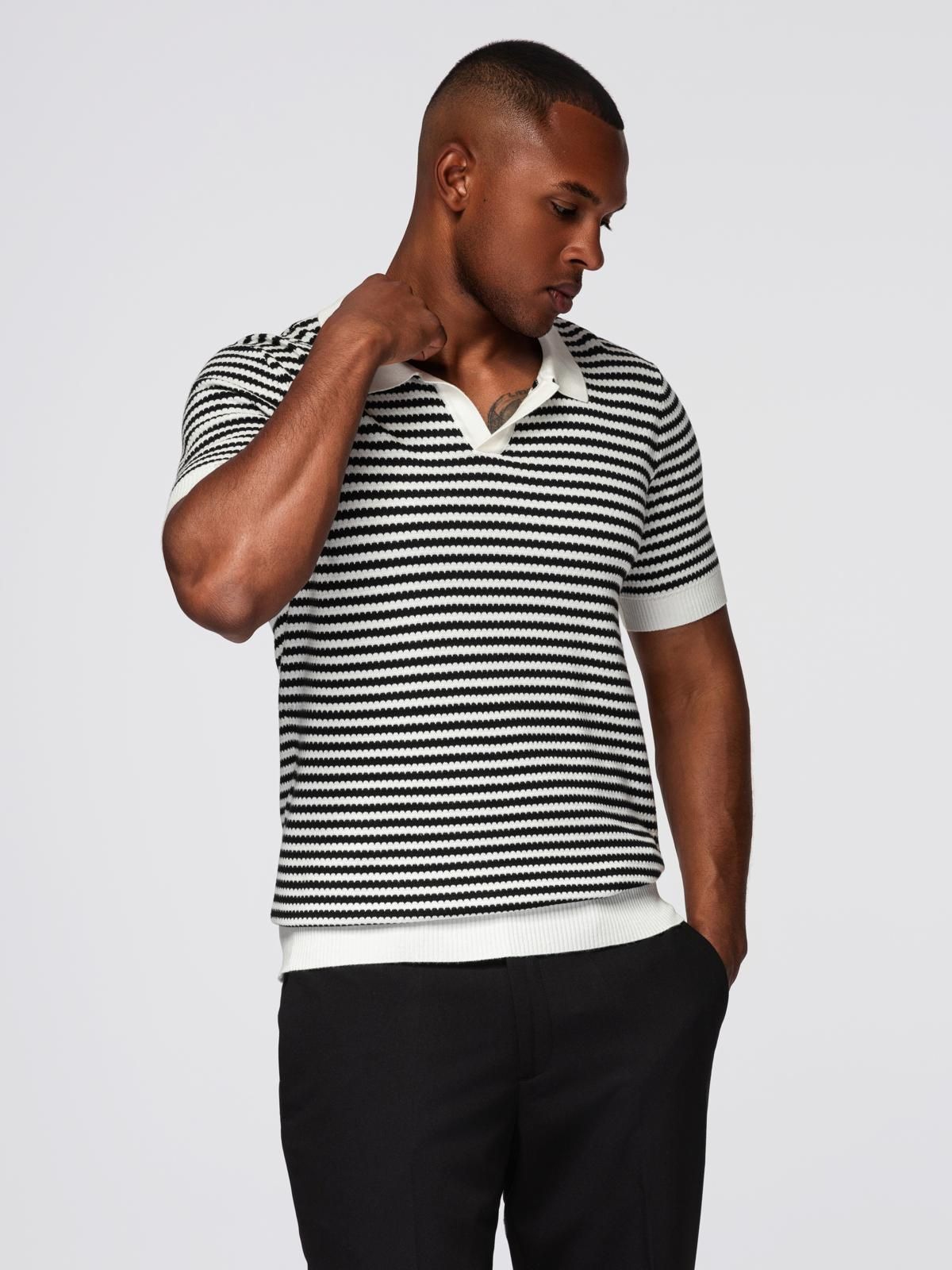 Ombre Clothing meeste kootud triibuline polosärk - Image 6