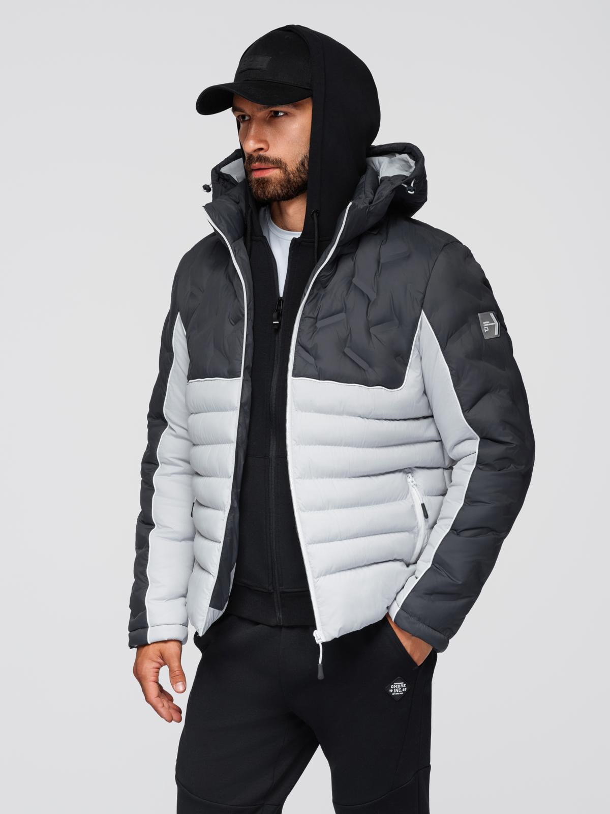 Meeste kapuutsiga tepitud pikem jope Ombre Clothing - Image 65