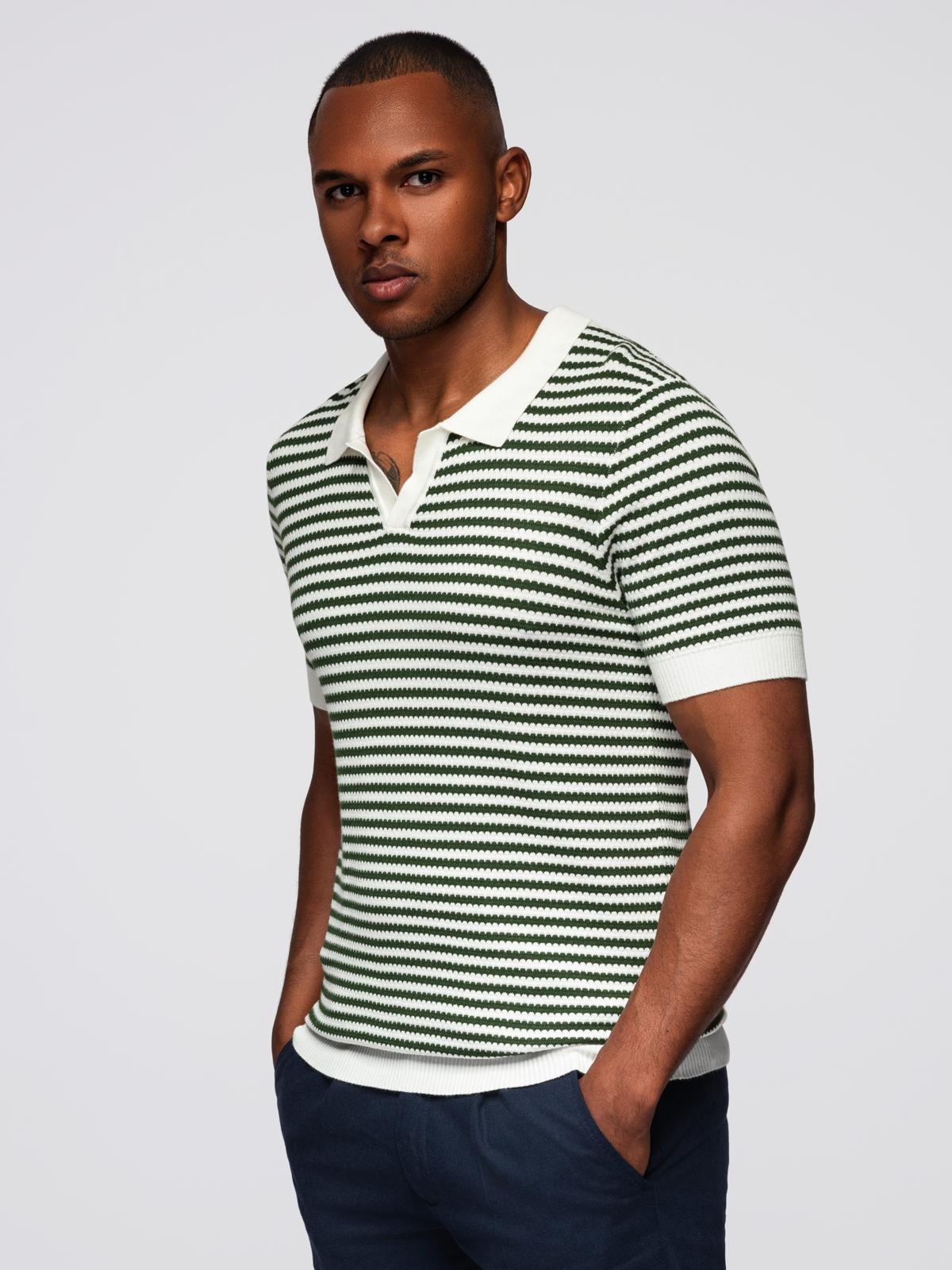 Ombre Clothing meeste kootud triibuline polosärk - Image 11
